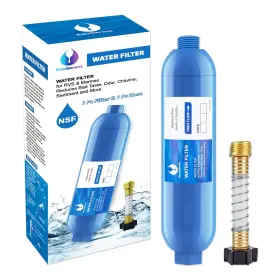 Es-rw01 Eauserene Rv Water Filter 1pcs And Plastic Hose Reduces Bad Taste Odor C