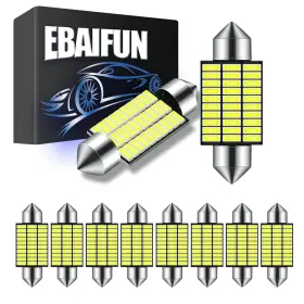 Ebf-sj36 Ebaifun 36mm C5w 6418 Led Bulb Error Free Canbus 30-smd 4014 Chipset 6000k White Appl