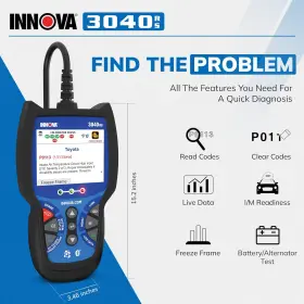 3040rs Electronics Corp. Obd2 Scanner Live Data Streamer Battery/alt Tester Reset Check #2
