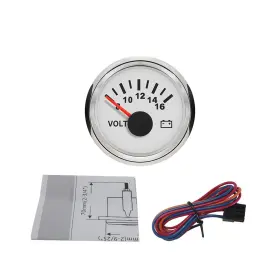 El-part-0000022 Eling Waterproof Voltmeter Volt Meter 12v 8-16v With Backlight 52mm 2 Inch For C