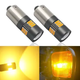 Bay9s Eluseastar H21w Led Bulbs Amber High Power 4000lm Extremely Bright With Canbus Err