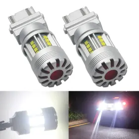 3157 Eluseastar P27/7w T25 Led Bulbs White 6000k With Cooling Fan Extremely Bright For C