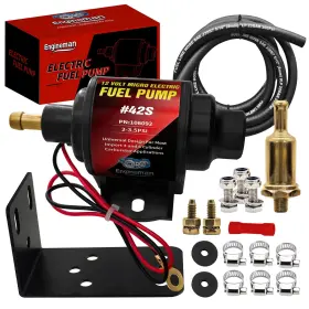 106132 Engineman 12v Gasoline Electric Fuel Pump 28gph 2-3.5 Psi Universal With 5/16 Inch Hose