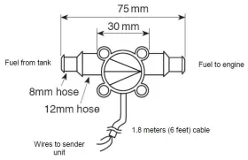 Efms100 Enginemeter Eu Ship Fuel Flow Sensor/sender/probe For #2