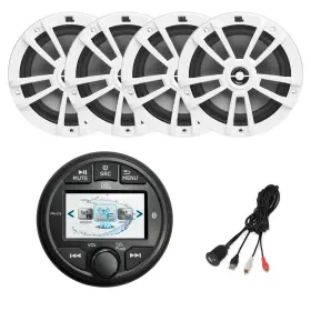 Jblprv275-2st6wht-usbaux Enrock Marine Jbl Am/fm/wb Receiver 4x 6.5 Inch 180w Boat White Speakers Usb/aux Adapter