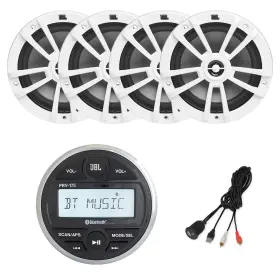 Prv-175-2st6wht-usbaux Enrock Marine Jbl Bluetooth Receiver 4x 6.5 Inch 180w Boat White Speakers Usb/aux Adapter