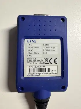 F-00k-107-771 Etas 1pc Es581 Es581.4 Usb Adapter Inca 7.2 Software Can Xcp/ccp