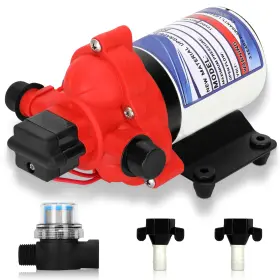 2088-422-144 Etespie 741365581680 Rv Pump 12v 3.3gpm Diaphragm Water 45psi 1/2mnpt Connectio