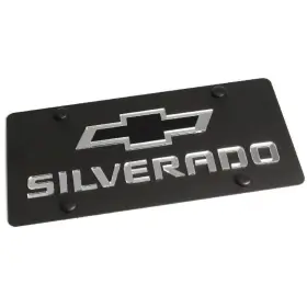 3319n2-1b Eurosport Daytona Compatible With Silverado Black Stainless Steel License Plate