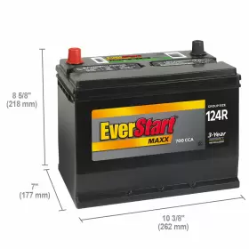 124r Everstart 12 Maxx Lead Acid Automotive Battery Group Size Volt 700 Cca #3