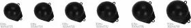 3006.6735 Extreme Max Coated Ball-with-fin Downrigger Weight - 12 Lbs. Black #3