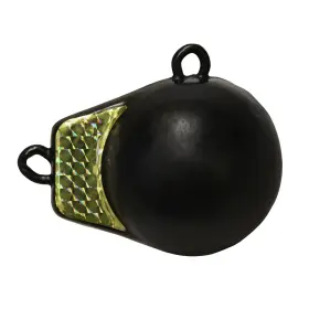 3006.6958 Extreme Max Coated Ball-with-fin Downrigger Weight - 12 Lbs. Black