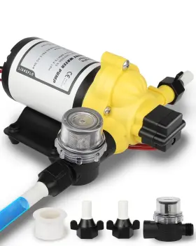 Fahkns 840366468867 Rv Water Pump 12v Dc 3.5gpm 50psi On Demand Diaphragm Self Priming With Pressure