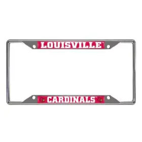 E0100-018 Fan Mats Louisville License Plate Frame 6.25 Inch X12.25