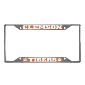 E0100-022 Fan Mats Clemson License Plate Frame 6.25 Inch X12.25