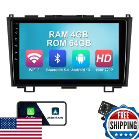 B0dggcyhtz Feirton 464g 9-inch Android 13 Wifi 6 Car Stereo For Honda Cr-v 2007-2011 Ips
