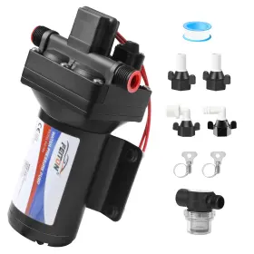 Feiton 708686943115 6.5gpm 70psi 12v Dc Rv Fresh Water Pump Self-priming Diaphragm Quiet Aut