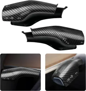 Femibon 793101232530 Steering Lever Cover For Tesla Model 3 Y 2017-2024 Carbon Fiber Pattern