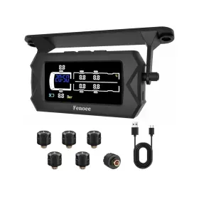 Fenoee X004qzh955 Rv Tire Pressure Monitoring System Tpms With 6 External Sensors Black
