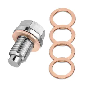 Fer1al Ferianl M14 X 1.5 Magnetic Oil Drain Plug Stainless Steel Pan Bolt With 5pcs Cru