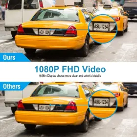 D0100hxwmep Fhd 1080p Car Dvr Dash Camera 9.66in Vehicle Driving Recorder With G Sensor Parkin #2