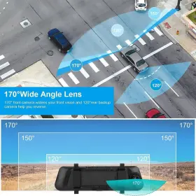 D0100hxwmep Fhd 1080p Car Dvr Dash Camera 9.66in Vehicle Driving Recorder With G Sensor Parkin #3