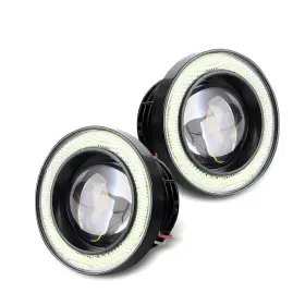 Fikwd2601lb-2pc Fiknonk 2 Pcs Fog Lights Led 3 Inch Angel Eye Halo Light With Cob Chip Supe