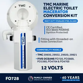 Five Oceans 029882558379 Tmc Electric Toilet Macerator Conversion Kit With Threaded-on Hose Connection #2