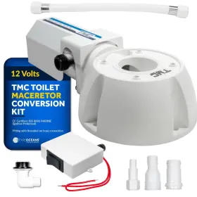 Five Oceans 029882558379 Tmc Electric Toilet Macerator Conversion Kit With Threaded-on Hose Connection