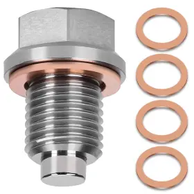 M14x1.5 Flatri Lsd112 Magnetic Oil Drain Plug Stainless Steel And Aluminum Pan Wi
