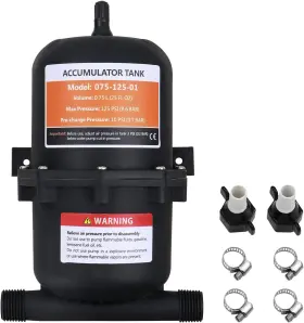 Flngr 711181668414 Pre-pressurized Accumulator Tank Rv 0.75l Max 125psi 1/2 Mnp