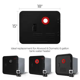 Fs08b1swd Fogatti 15 X 18 Inches Rv Water Heater Black Door Only. Kit For #2