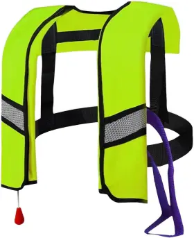 240827 Folalife 150n Automatic Inflatable Life Jacket Adjustable Nylon Swim Large Green