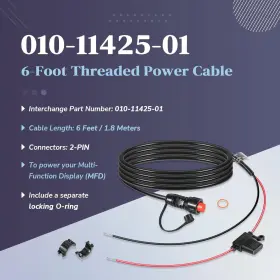 010-11425-01 For Gls Threaded Transducer Power Cable Compatible With Garmin 10 #3