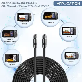 720073-3 For Humminbird As Ec 20e 8 Pin 20ft Ethernet Cable #2