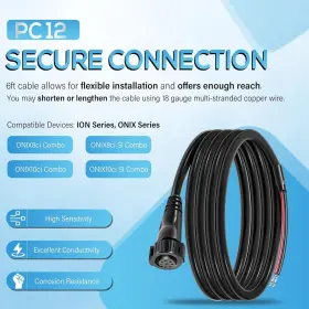 720085-1 For Humminbird Pc12 6ft Power Cord Cable Ion Onix Gps Fishfinders #3