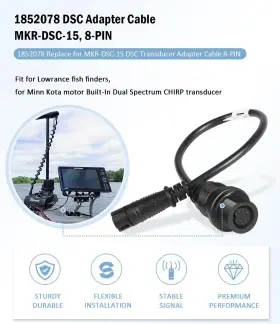Mkr-dsc-15 For Lowrance 1852078 Minn Kota Dsc Transducer Adapter Cable #2