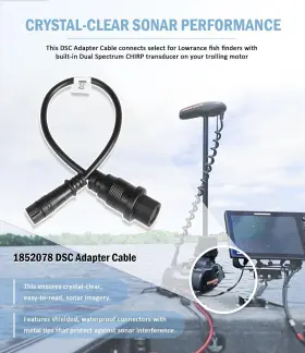 Mkr-dsc-15 For Lowrance 1852078 Minn Kota Dsc Transducer Adapter Cable #3