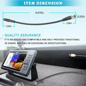 Mkr-us2-12 For Minn Kota 1852072 Transducer Adaptor Cable Universal Sonar 2 4-pin Garmin Echo #2