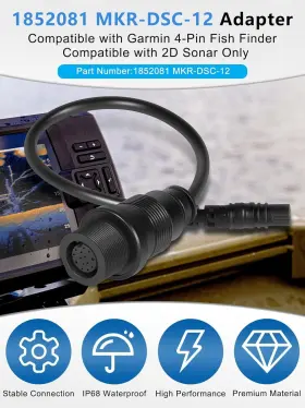 Mkr-dsc-12 For Minn Kota 1852081 Garmin Dsc Adapter Cable 4-pin #2