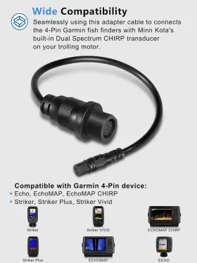 Mkr-dsc-12 For Minn Kota 1852081 Garmin Dsc Adapter Cable 4-pin #3