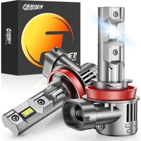 Forenner H11/h9/h8 Fahren Upgraded H11 Bulbs 40000lm Super Brighter 1 Size Plug-n-play H8 H9