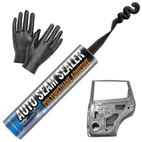 Fortivo 061041281945 Black Professional Automotive Seam Sealer Paintable Quick-set Polyurethane