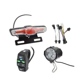 Jvmu3mb6fjjizk Gaderth Cev45dw8cm Ebike Headlight And Tail Light Sets Led Night Spotlight Cycling Modification