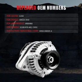 104210-5910 Gdsmotu 788311364454 11392 And0483 Vnd0483 Alternator Compatible With 3.5l For #3