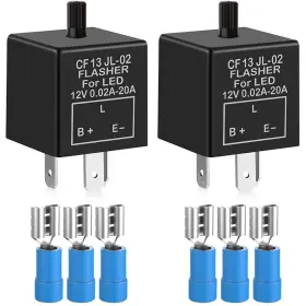 E283 Gebildet 414745037726 2 Pieces 12v 3 Pin Electronic Led Flasher Relay 0.1w-150w C/m Motorcycle Turn