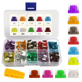 E082 Gebildet Car Fuse Set 100 Pcs 12v-24v Assorted Low Profile Blade Used For Auto C