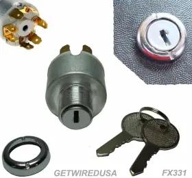 7-conductors Getwiredusa Fx331 Universal Ignition Switch 12-volts 2-keys 4-positiion On/off
