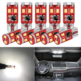 Gjt-001-t10-6 Gjtianxk Led Light Bulb 6000k White Super Bright 194 168 W5w T10 Replacement Bulbs