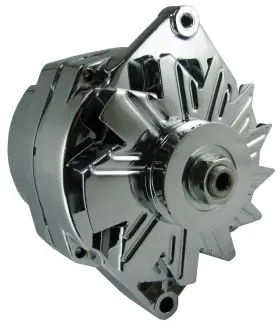 7127nse-120a-c Gladiator Chrome Plated Self Exciting Alternator 1 Wire Hookup 12v 120amp High Output For